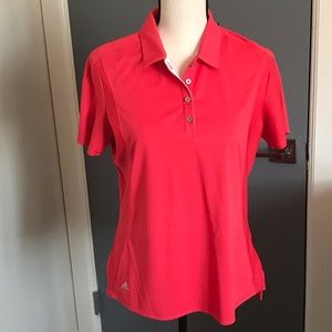 Pink collared sports top